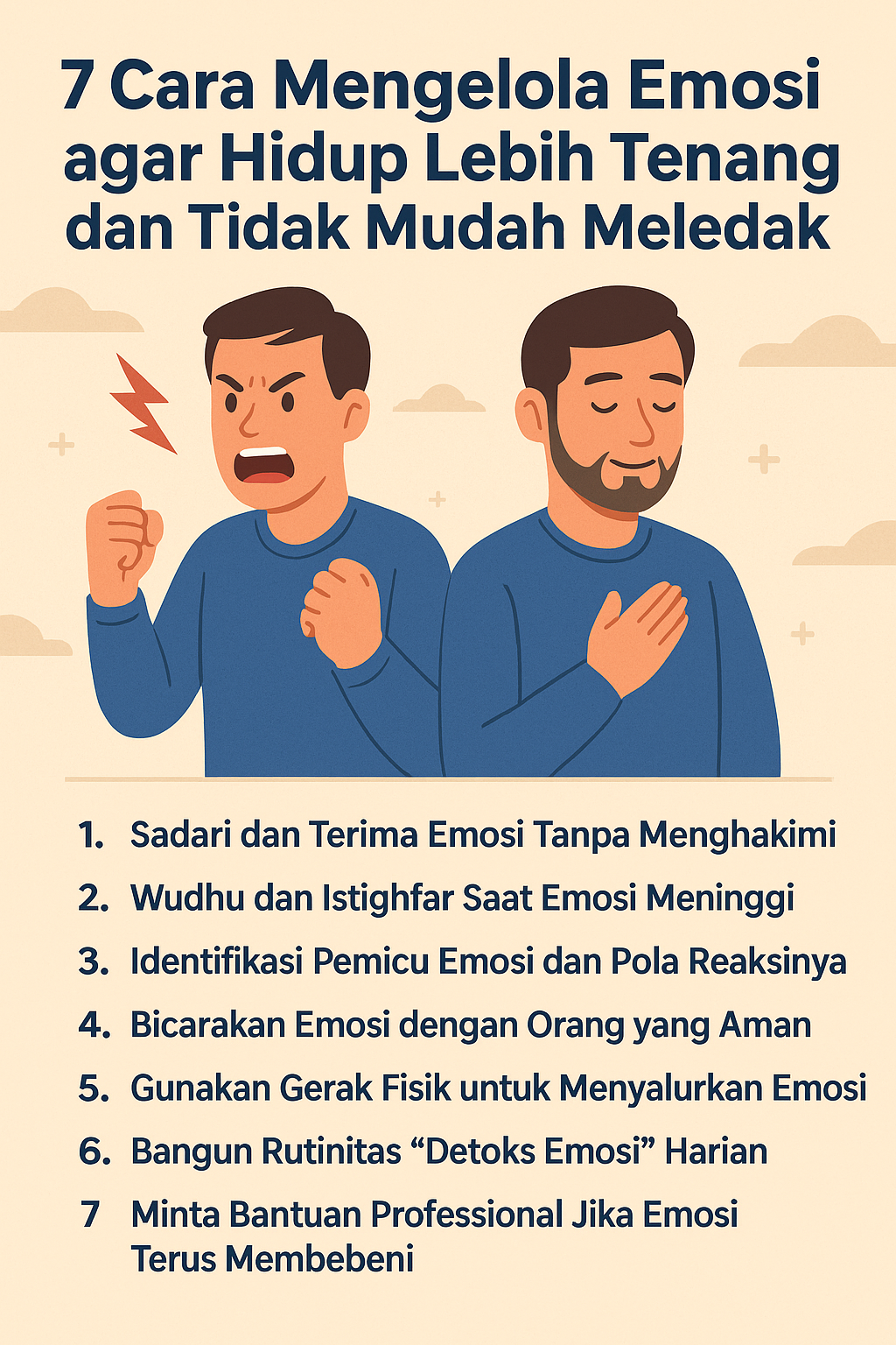 7 Cara Mengelola Emosi agar Hidup Lebih Tenang dan Tidak Mudah Meledak